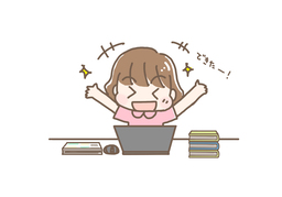 end up withのイラスト